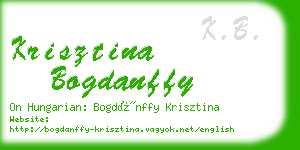 krisztina bogdanffy business card